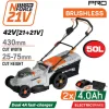 NAKAYAMA Pro EC1726X44 Μηχανή Γκαζόν Μπαταρίας Brushless 42V,Li-Ion,2x4Ah,4A,Κοπή 43cm