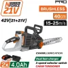 NAKAYAMA Pro EC1711X44 Αλυσοπρίονο Brushless Μπαταρίας 42V,Li-Ion,2x4Ah,Λάμα 40cm,Ταχυφορτιστής 4Α