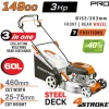 NAKAYAMA Pro PM5460 Χλοοκοπτική Βενζίνης,Ωθούμενη, 149cc, Πλάτος Κοπής 46cm, Κάδος 60L, 8 Θέσεις
