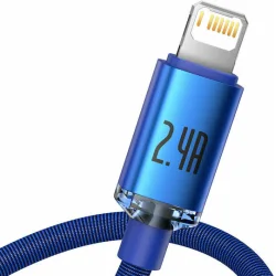 Baseus Crystal Shine Braided USB to Lightning Cable Μπλε 2m (CAJY000103)