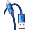 Baseus Crystal Shine Braided USB to Lightning Cable Μπλε 2m (CAJY000103)