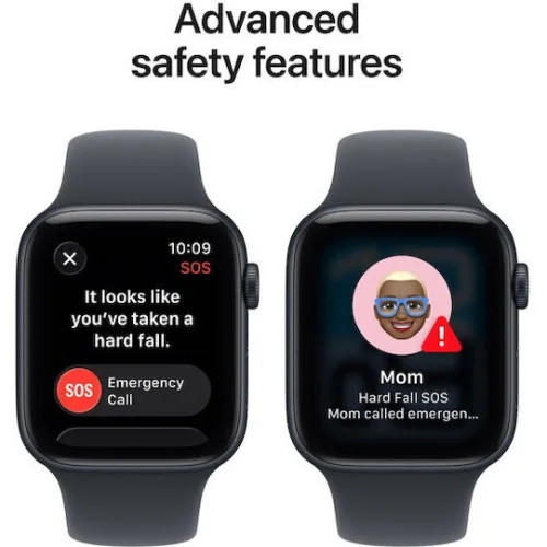 Apple Watch SE 3 Aluminium 40mm Αδιάβροχο με Παλμογράφο (Midnight Aluminium Case with Midnight Sport Band - S/M)