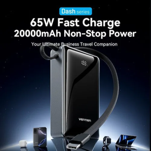 Vention Power Bank 20000mAh 65W Γκρι