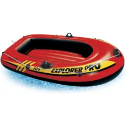 Intex Explorer Pro 100 Φουσκωτή Βάρκα για 1 Άτομο Κόκκινη 160x94εκ.
