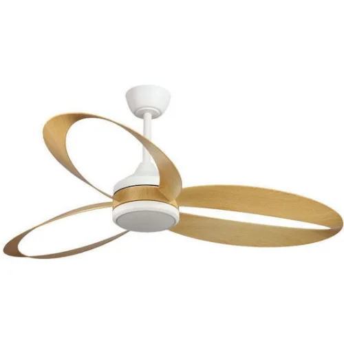 Primo Prcf-80653 Ανεμιστήρας Οροφής 132.08cm με Φως Καφέ / ΛευκόςΚωδικός: 800653