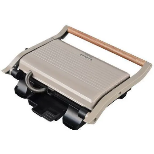 Τοστιέρα Panini PRPT-40493 Primo Αντικολλητικές πλάκες 1000W Wooden-Γκρι