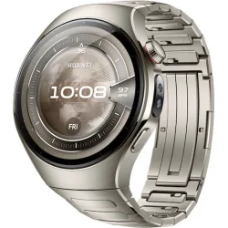 Huawei Watch 5 Titanium 46mm Αδιάβροχο με eSIM και Παλμογράφο (Ασημί)