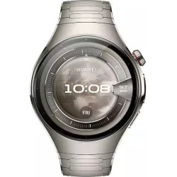 Huawei Watch 5 Titanium 46mm Αδιάβροχο με eSIM και Παλμογράφο (Ασημί)