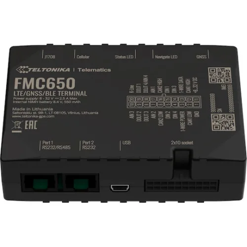 TELTONIKA GPS Tracker οχημάτων FMC650, 4G/GNSS/Bluetooth