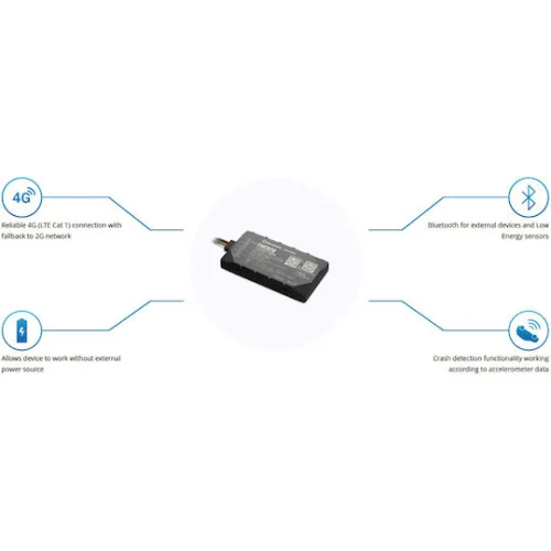 Teltonika FMC920 (M5M01) IP54 GPS Tracker με GSM, GPRS, 4G, Bluetooth για ΑυτοκίνηταΚωδικός: FMC9202M5M01