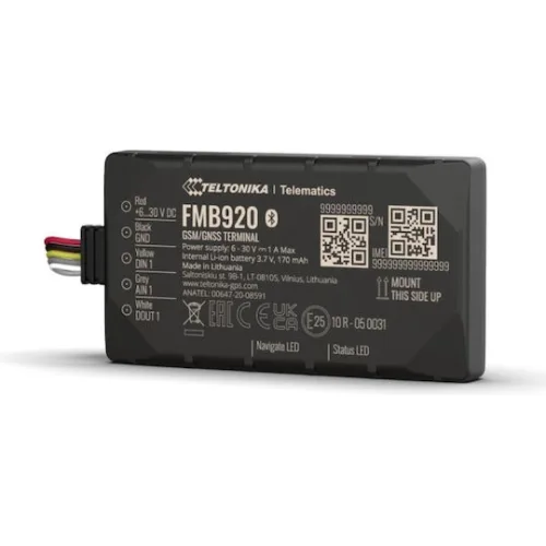 Teltonika FMC920 (M5M01) IP54 GPS Tracker με GSM, GPRS, 4G, Bluetooth για ΑυτοκίνηταΚωδικός: FMC9202M5M01