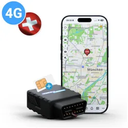 IoT YUKAtrack AIO GPS OBD2 4G Car Tracker with SIM + Data Flat