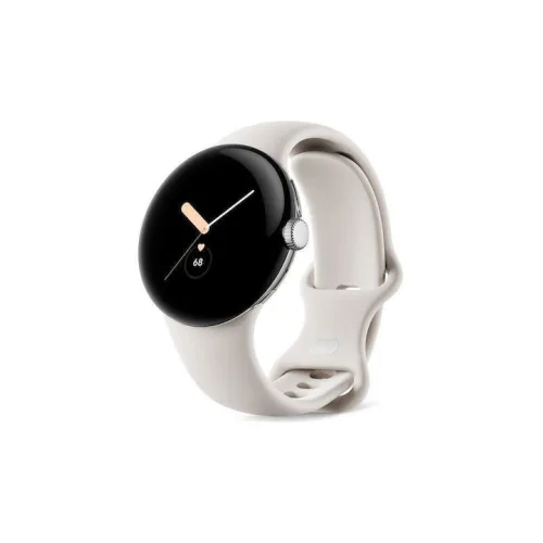 Watch Google Pixel Watch LTE 41mm Polished Silver Case with Sport Band - Chalk