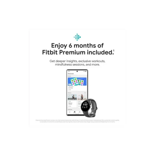Watch Google Pixel Watch LTE 41mm Polished Silver Case with Sport Band - Chalk