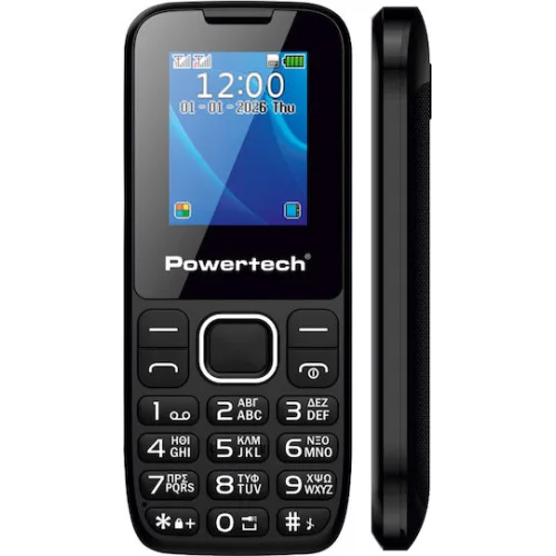 Powertech Milly Small III με Κάμερα Dual SIM Κινητό με Κουμπιά (Ελληνικό Μενού) Μαύρο