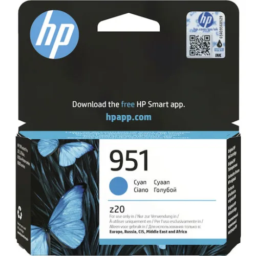 HP 951 Γνήσιο Μελάνι Εκτυπωτή InkJet Κυανό (CN050AE)