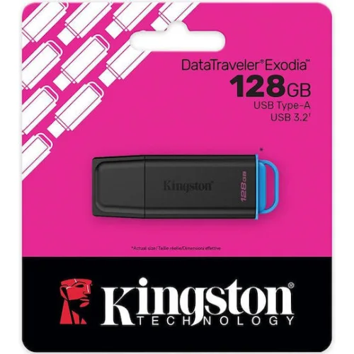 Kingston Technology Datatraveler 128gb Portable Usb 3.2 Gen 1 Exodia Black Blue Dtxg2/128gb C02480