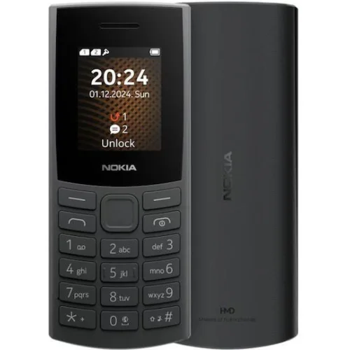 Nokia 105 4G (2024) Dual SIM Κινητό με Κουμπιά (Ελληνικό Μενού) Charcoal