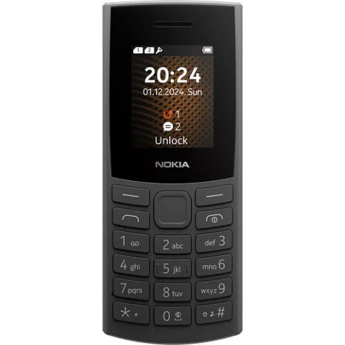 Nokia 105 4G (2024) Dual SIM Κινητό με Κουμπιά (Ελληνικό Μενού) Charcoal