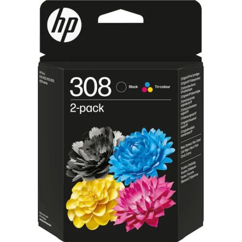 HP Μελάνι Inkjet No.308 2-Pack Black/Tri-Color (6L6S6UE) (HP6L6S6UE)