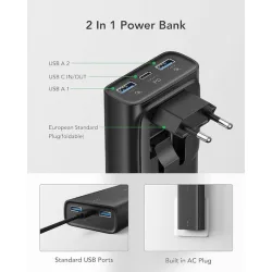 Charmast Powerbank Ultra-Compact 10000mAh PD 20W Black