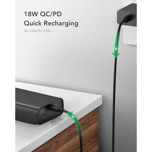 Charmast Powerbank Ultra-Compact 10000mAh PD 20W Black