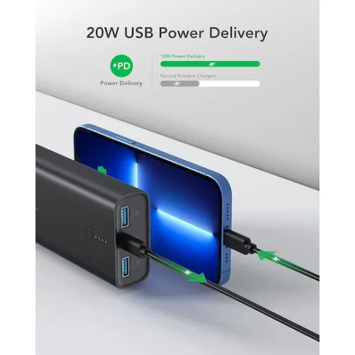 Charmast Powerbank Ultra-Compact 10000mAh PD 20W Black