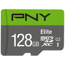 PNY Elite microSDXC UHS-I Class 10 U1 128GB With SD Adapter