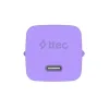 ttec SmartCharger GAN 45W PD Travel Fast Charger+ USB-C - USB-C 3A Cable Neon Purple (2SCG45CNMR) (TTEC2SCG45CNMR)