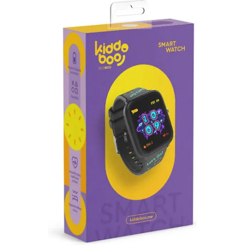 Kiddoboo 2.0 Smartwatch με Παλμογράφο (Μαύρο)