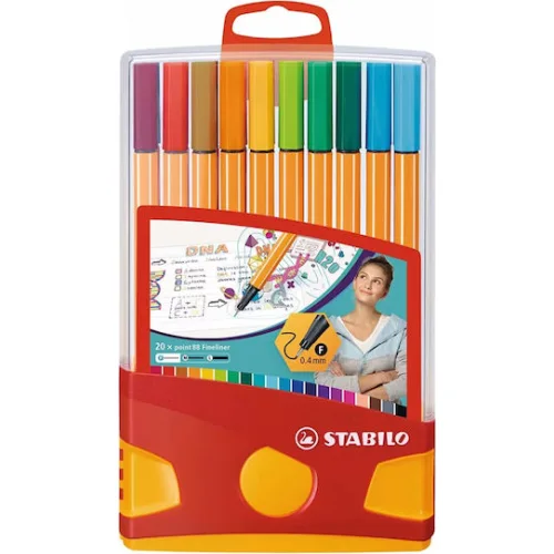 Stabilo Colorparade Μαρκαδόροι Σχεδίου 0.4mm Σετ 20τμχ