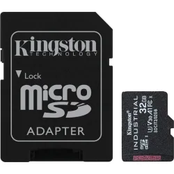Kingston Industrial microSDHC 32GB U3 V30 A1 UHS-I 100MB/s με αντάπτορα