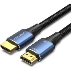 VENTION Cotton Braided 8K HDMI Male to Male Cable 5M Blue Aluminum Alloy Type (ALGLJ) (VENALGLJ)