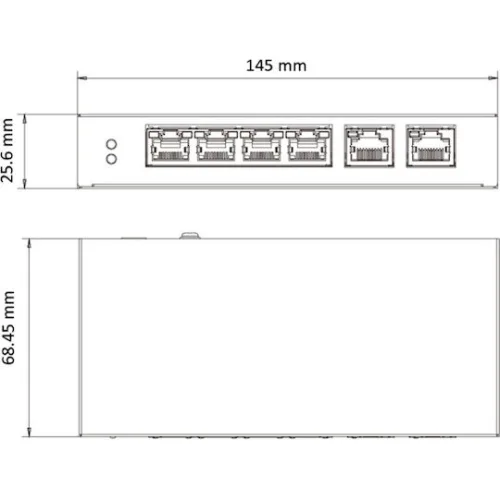 Hikvision 6 Port Smart Managed 100Mbps PoE Switch EI Series (DS-3E1106HP-EI) (HKVDS-3E1106HP-EI)