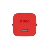 ttec SmartCharger GAN 45W PD Travel Fast Charger+ USB-C - USB-C 3A Cable Neon Red (2SCG45CNK) (TTEC2SCG45CNK)