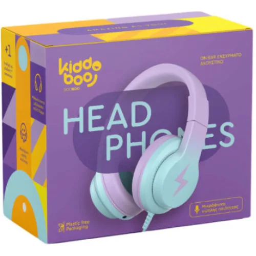 Kiddoboo P13 Ενσύρματα Παιδικά On Ear Ακουστικά Μωβ