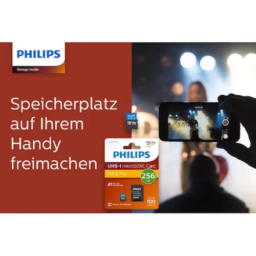 Philips Ultra Pro microSDXC 256GB U3 V30 UHS-I με αντάπτορα