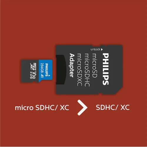 Philips Ultra Pro microSDXC 256GB U3 V30 UHS-I με αντάπτορα