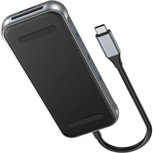 VENTION USB-C to HDMI/USB 3.0x3/SD/TF/PD Docking Station 0.15M Gray Mirrored Surface Type (TFMHB) (VENTFMHB)