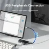 VENTION USB-C to HDMI/USB 3.0x3/SD/TF/PD Docking Station 0.15M Gray Mirrored Surface Type (TFMHB) (VENTFMHB)