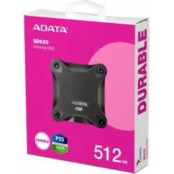 Adata SSD External SD620 512g U3.2a 520/460 MB/s Black (SD620-512GCBK) (ADASD620-512GCBK)