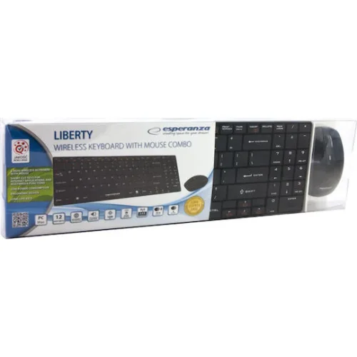 Esperanza Keyboard + Mouse Wireless 2.4ghz Ek122k (EK122K) (ESPEK122K)