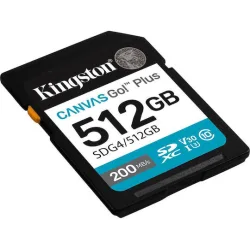 Kingston Canvas Go Plus SDXC 512GB U3 V30 UHS-I 200MB/s με αντάπτορα