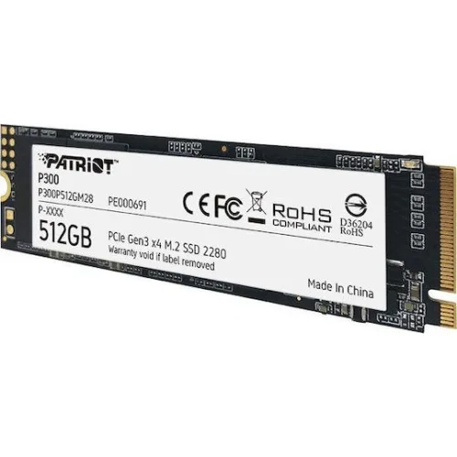 Patriot P300 SSD 512GB M.2 NVMe PCI Express 3.0 (P300P512GM28) (PATRP300P512GM28)