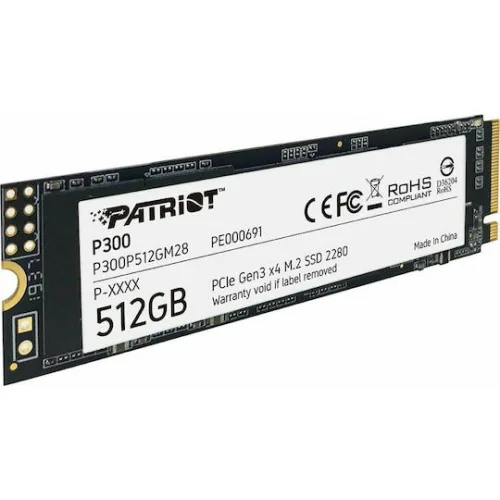 Patriot P300 SSD 512GB M.2 NVMe PCI Express 3.0 (P300P512GM28) (PATRP300P512GM28)