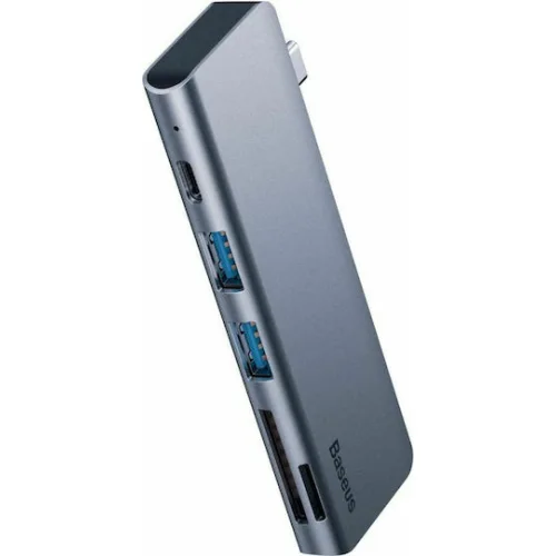 Baseus Harmonica Hub 3 Θυρών USB 3.0 με σύνδεση USB-C ΓκριΚωδικός: CAHUB-K0G