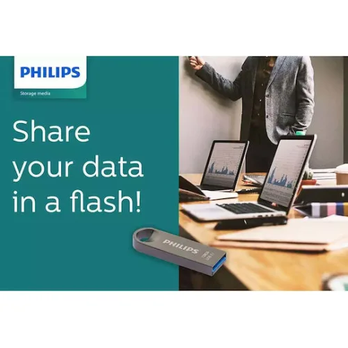 Philips Moon 128GB USB 3.1 Stick Ασημί (FM12FD165B/00) (PHIFM12FD165B-00)