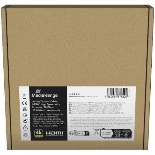 MediaRange HDMI Active Optical Cable 4K 15m (MRCS223)