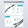 VENTION Cotton Braided 3.5mm Male to 2RCA Male Audio Cable 8M Green Copper Type (BCSGK) (VENBCSGK)