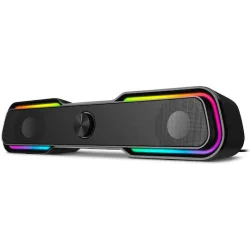Sven 450 Ασύρματα Ηχεία Υπολογιστή 2.0 με RGB Φωτισμό και Bluetooth Ισχύος 10W Μαύρα